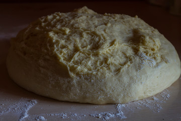 raw dough in the shape of a ball