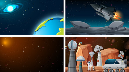 Set of space backgrounds © GraphicsRF