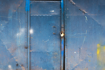 Metal door rusty corroded texture background.