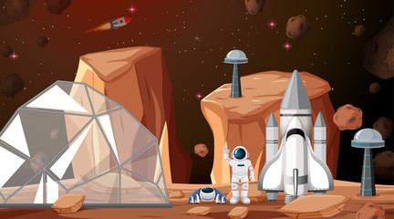 Camp in space scene © GraphicsRF