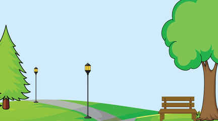 Outdoor nature park scene