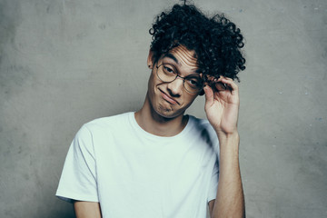 young man with glasses