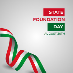 Happy Hungary State Foundation Day Vector Design Illustration