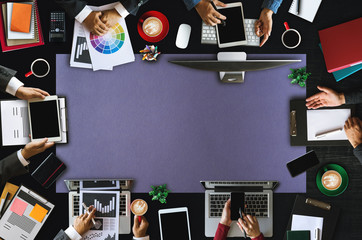 Group of Multiethnic Busy Meeting Conference Discussion Corporate Concept. People corporate business team concept