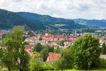 Fototapeta na wymiar View of Haslach in Black Forest