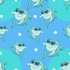 baby shark vector pattern graphic design
