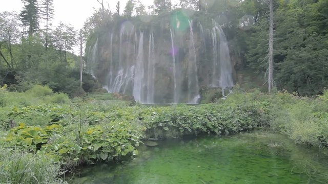 Beautiful Waterfalls at Plitvice National Park, Croatia