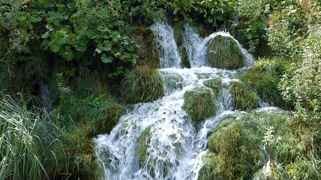 Beautiful Waterfalls at Plitvice National Park, Croatia