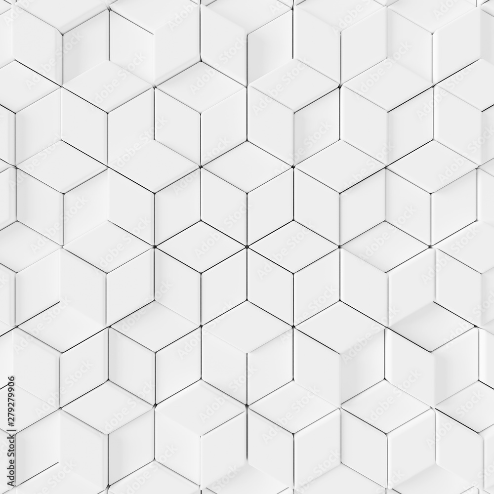 Wall mural abstract background of modern tile wall. 3d rendering.