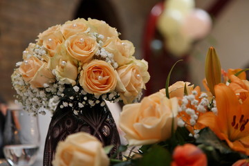 rose, pink, nature, stained glass, cake, lily, lustrum