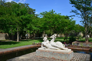 beautiful statue in a park