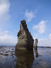 Landscape with Rocks and ocean in Aomori, Japan
