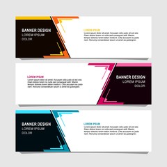 Vector abstract design banner web template.