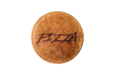Wooden tray for pizza.