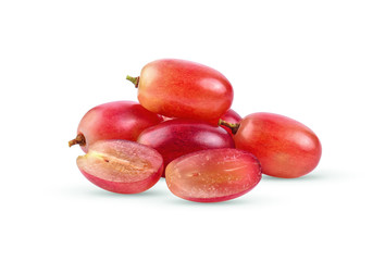 grapes isolated on over white background.