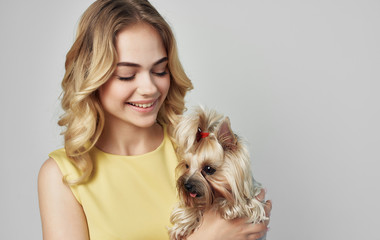 young woman with her dog