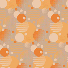 Geometric round baubles vintage seamless pattern