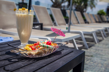 tropical fruit ice cream