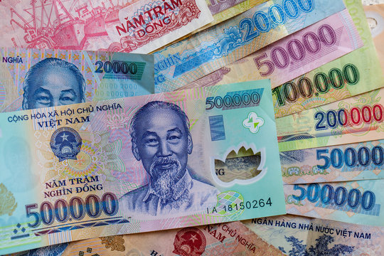  money.Vietnamese banknotes.Ho Chi Minh image on banknote