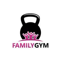 Family Gym Logo Template Design Vector, Emblem, Design Concept, Creative Symbol, Icon