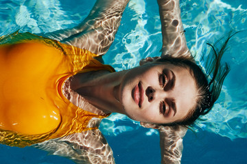 girl in swimming pool