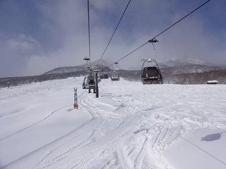 Fototapeta na wymiar Landscape snow and lift in Niigata, Japan