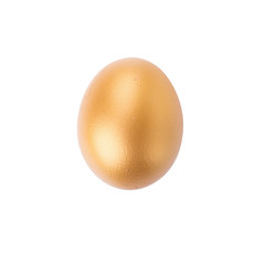 Golden Egg isolated on a white background