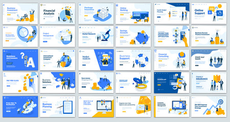 Collection of Modern design- website template, Set of web page design templates for business, management app, consulting, social media marketing. Modern vector illustration concepts