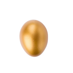 Golden Egg isolated on a white background