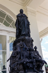 Monument to Catherine the Great in Cameron gallery at the Catherine Park in Tsarskoye Selo,...