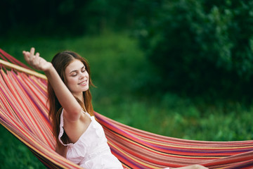 woman in a hammock