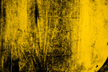 yellow and black paint  background texture with brush strokes
