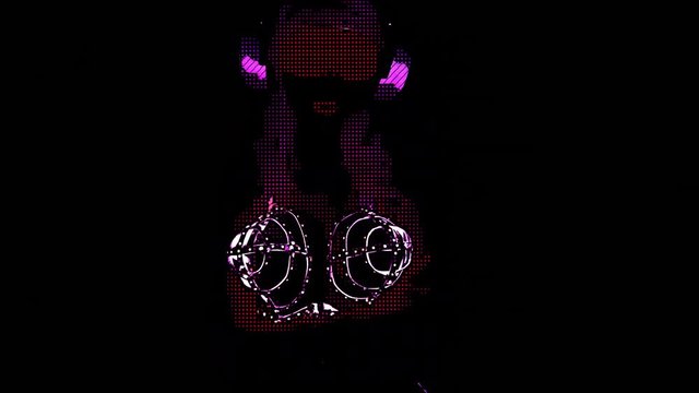 babe diva party disco woman led corset red