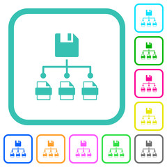Save file as multiple format vivid colored flat icons