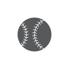 Baseball ball vector icon isolated on white background
