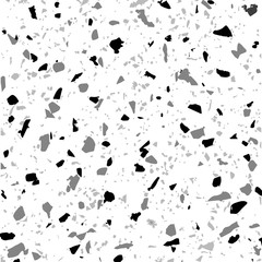 Terrazzo seamless pattern in monochrome hues