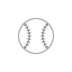 Baseball ball vector icon isolated on white background