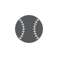Baseball ball vector icon isolated on white background