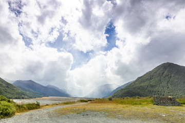dramatic landscape scenery Arthur's pass in south New Zealand