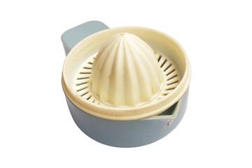 hand orange juicer machine on isolated background