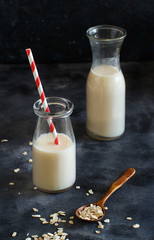 Vegan oat milk, non dairy alternative milk