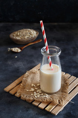 Vegan oat milk, non dairy alternative milk