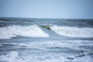 Naklejka premium stormy ocean scenery background