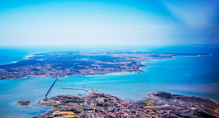 oleron island from aerial view