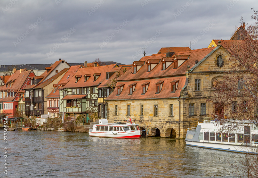 Wall mural Bamberg at river Regnitz