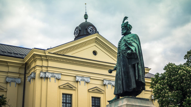 Outside the Reformed Great Church of Debrecen