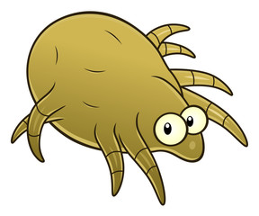 Cartoon dust mite