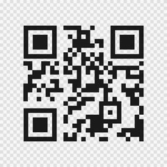 Barcode icon on transparent background. Realistic isolated bar code.