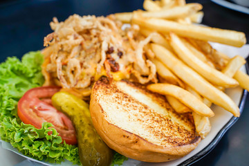 Burger French Fries, Popular Fast Food in Singapore