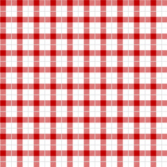 Red Gingham pattern. Texture for - plaid, tablecloths, clothes, shirts, dresses, paper, bedding, blankets, quilts and other textile products. Vector illustration EPS 10